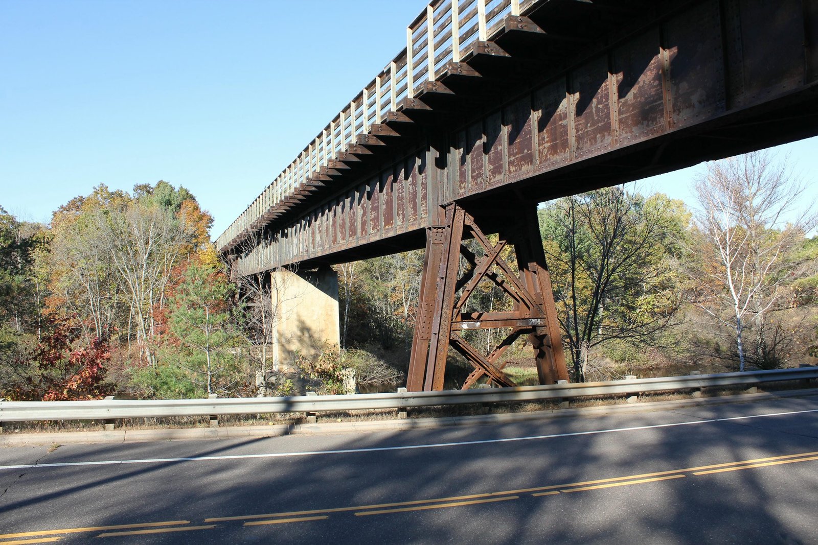 Looking north